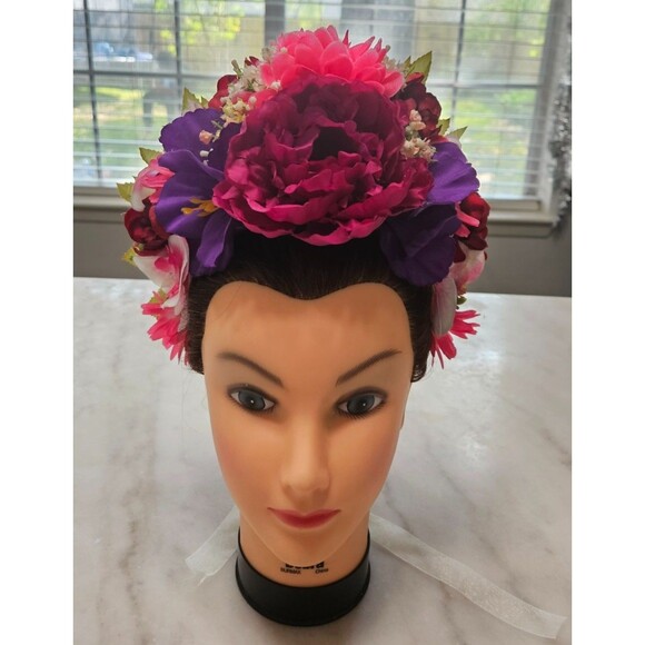 Handmade Floral Headband • Elegant Flower Crown • Decorative Hair Accessory NWOT main image 7